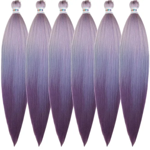 Vista 110 de Extensiones de Cabello para Trenzar Leticia Cabello Sintético Preestirado Yaki Cabello Ez para Trenzar