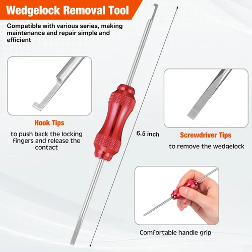 Vista 4 de 90 pares (180 piezas) Deutsch - Kit de pasadores de conector Deutsch, conector de enchufe 12, 16, 20, terminal con AWG 12-20 barril cerrado