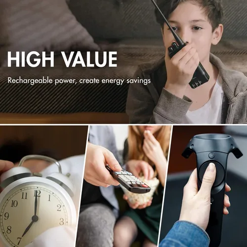 Vista 4 de Tenergy AA 2600 mAh Baterías Recargables NiMH de alta capacidad 24 Pack