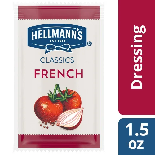 Vista 4 de Hellmann's Classics - Bolsitas de control de porciones para ensalada francesa, sin gluten, sin sabores artificiales o jarabe de maíz con alto