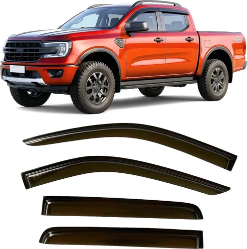 Vista 17 de 2019-2026 Protectores de Lluvia Adhesivos para Dodge RAM 1500 Quad Cab solamente Deflectores de Visor de Ventana Lateral Sombras Duraderas Tintadas