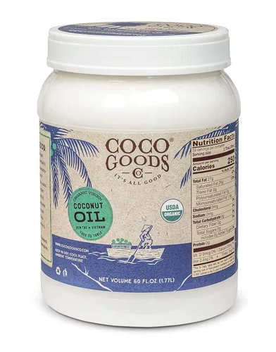 Vista 10 de CocoGoodsCo Aceite de coco virgen orgánico de origen único, prensado en frío, sin gluten, sin OMG, sin colesterol (30 onzas líquidas)