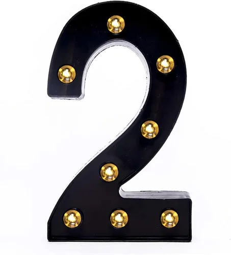 Vista 37 de Foaky Luces LED Negras de Números de Marquesina Letrero Luces de Números de Marquesina que se Iluminan para Luz Nocturna Boda Fiesta de Cumpleaños