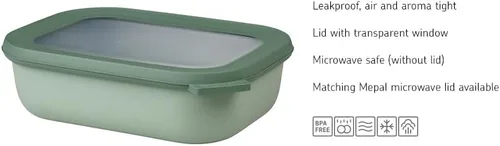 Vista 2 de Mepal Juego de 3 piezas Cirqula de varios tazones - Contenedor de almacenamiento de alimentos con tapa - Adecuado como caja de almacenamiento