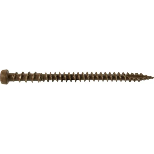Vista 17 de Tornillo de madera compuesto gris castillo de 2-3/4 pulgadas, cabeza de accionamiento Torx/Star Drive Head - Recubierto Exterior - Compatible