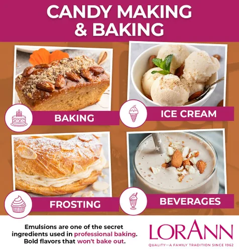 Vista 4 de LorAnn Oils Emulsión de almendras para panadería: True Essence, ideal para potenciar los tonos de frutas en pasteles, galletas y postres, sin
