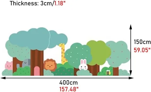 Vista 2 de 3D Wall Panels Cartoon 3D Wall Panel, Children's Anti-Collision Self-Adhesive Wall Stickers Wallpaper, Decorative Wall Padding, for