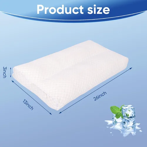 Vista 4 de Almohada de rodilla refrescante para dormir de lado, almohada de pierna de 3 pulgadas para dormir de lado, almohada de tela 100% refrescante