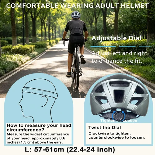 Vista 4 de Casco de bicicleta para hombre adulto, protección de seguridad