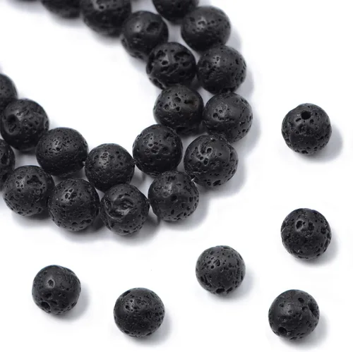 Vista 23 de AD Beads Cuentas de gema natural redondas sueltas de 15" para pulseras, collares, aretes, joyería, manualidades DIY (4mm, turquesa africana)