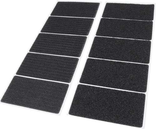 Vista 11 de Tiras de cinta autoadhesivas de gancho y bucle, correas de 1 x 4 pulgadas de ancho, cierre de cinta adhesiva resistente, 15 tiras (negro)