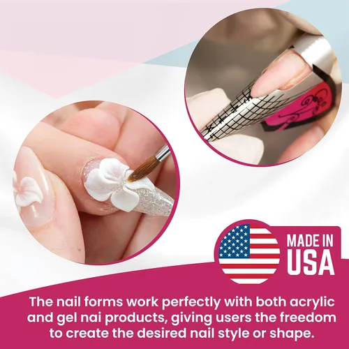 Vista 3 de Mia Secret Multistilo 500 PCS - Puntas de extensión de uñas, formas para uñas acrílicas y de gel - Pegatinas guía