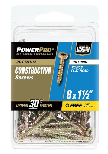 Vista 5 de Power Pro Tornillos de construcción interior prémium (#8 x 1-1/2") - 75 piezas