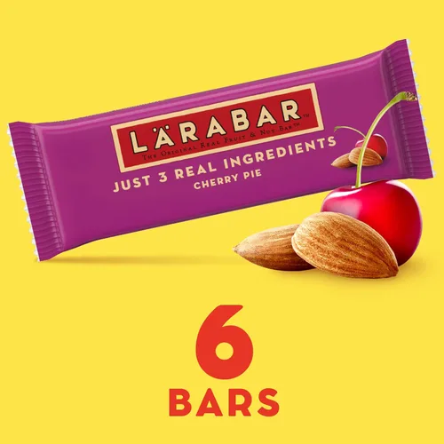 Vista 3 de Larabar Cherry Pie - Barras de frutas y nueces, sin gluten y veganas, 10.2 onzas, 6