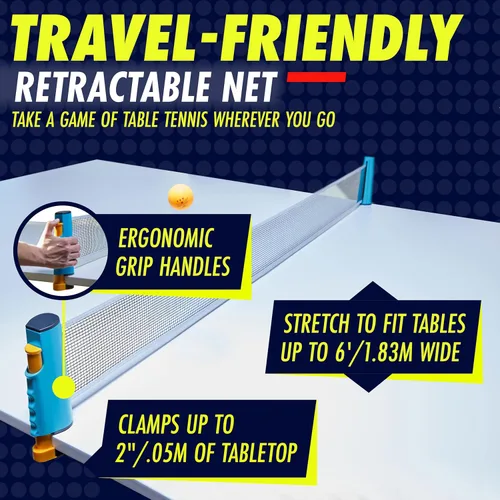 Vista 5 de NIBIRU SPORT Professional Ping Pong Paddle Sets - 2 Player or 4 Player Table Tennis Paddles, Retractable Net, Pingpong Balls and Carry Bag Storage