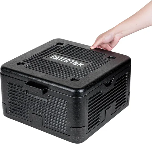 Vista 7 de Restaurantware -Cater Tek - Caja caliente de catering de 14 cuartos de galón, 1 bandeja portadora de alimentos aislada de carga superior - Capacidad