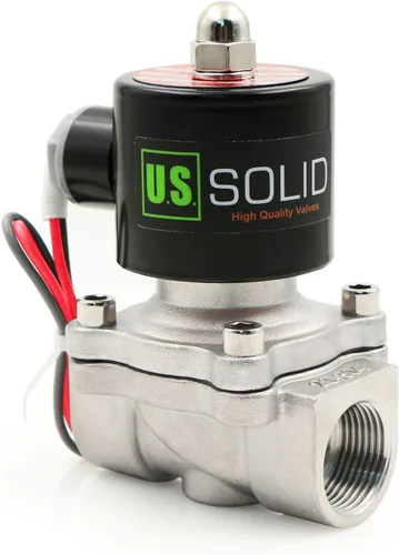 Vista 9 de U.S. Solid 1" Válvula electromagnética eléctrica de latón 24VAC Normalmente cerrado VITON aire no potable combustible del agua