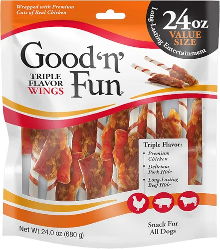 Vista 12 de Good 'N' Fun - Alitas de triple sabor para perros