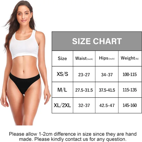 Vista 7 de Women Womens Low Underwear Thongs Thong Breathable Panties 6 Pack