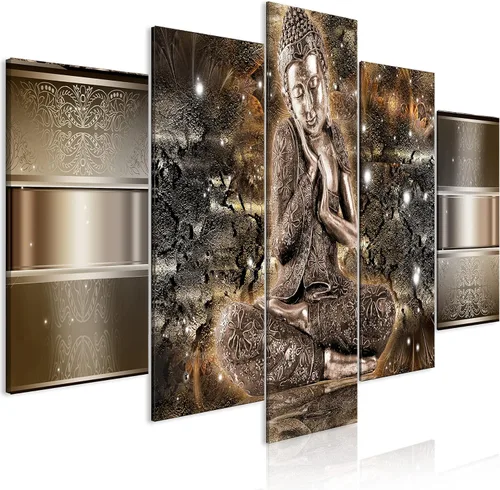 Vista 48 de artgeist Lienzo acústico para pared, 40 x 20 pulgadas, 5 piezas de imagen con espuma acústica de impresión de sonido, sala de arte acústica #01