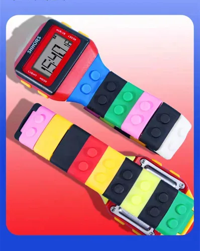 Vista 2 de Moda LED SHHORS Multicolor Banda de goma Deportes Reloj Unisex, Moderno