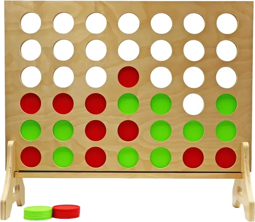 Vista 42 de Tailgating Pros Premium Cuatro en fila gigante con estuche de transporte - Juego de patio de tamaño Jumbo para exteriores - Conecta múltiples discos