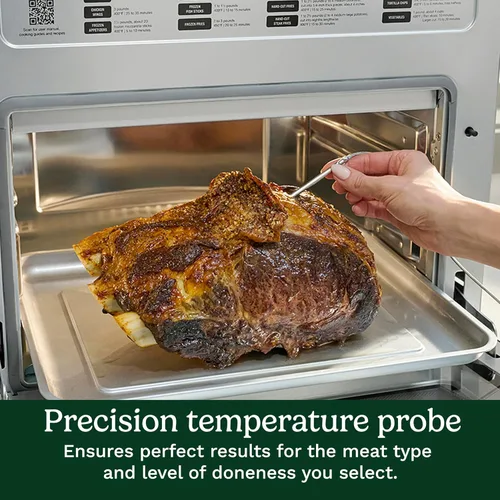 Vista 6 de Cuisinart - Horno de aire digital extra grande de 15 en 1 con bandeja 2 en 1 de 9"x13", freidora de aire para 4 libras de alitas de pollo, cocina