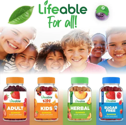 Vista 9 de Lifeable Gomitas de biotina para niños - 5000 mcg - Suplemento de sabor natural de gran sabor, vitaminas masticables vegetarianas sin OMG