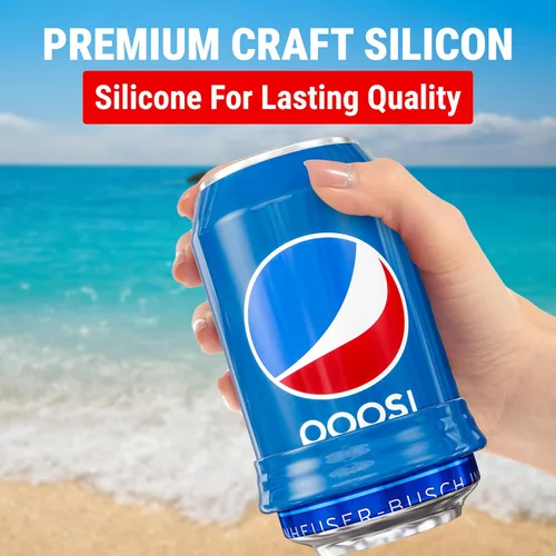 Vista 3 de BeerSkin Skywin - Cubiertas de silicona para latas que parecen refrescos, 12 onzas, reutilizables y duraderas, divertidos Kozies para latas