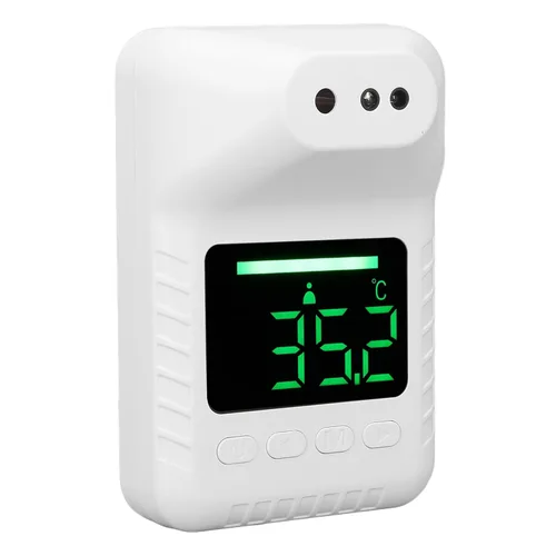 Termómetro infrarrojo para la frente montado en la pared, termómetro digital de pared no electrónico, carga USB o funciona con pilas, termómetro