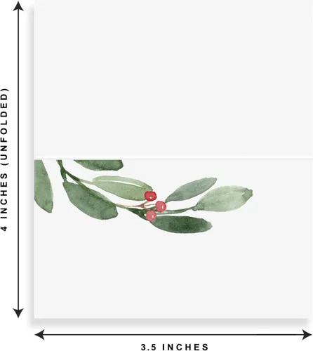 Vista 4 de Bliss Collections Greenery - Tarjetas de lugar navideñas para fiestas de Navidad, bodas o eventos especiales de invierno. Tarjetas de asiento