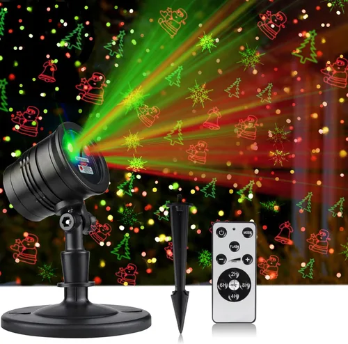 Proyector de luces láser de Navidad para exteriores: impermeable al aire libre decoraciones de Navidad luz láser, luces de Navidad de proyección
