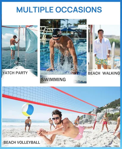 Vista 5 de APTRO - Traje de baño para hombre de secado rápido de 9 pulgadas, trajes de baño de playa grandes y altos