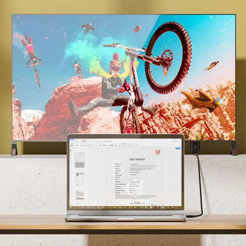 Vista 5 de Paquete de 2 cables HDMI a VGA de 6 pies, chapados en oro, adaptador de cable HDMI a VGA de 6 pies para computadora, computadora de escritorio