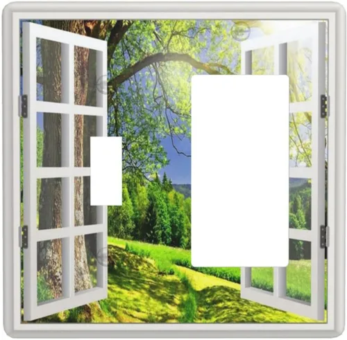 Vista 53 de Cubiertas de Tomacorriente 3D Árbol Morado 1 Gang Placa de Cubierta de Interruptor de Luz Dúplex Placas Decorativas de Pared Placa de Interruptor