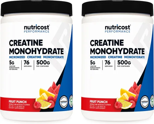 Vista 7 de Nutricost - Polvo de Monohidrato de Creatina (sabor Frambuesa Azul), 500 Gramos (1.1 LBS)