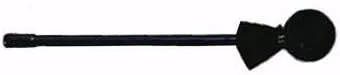 REMO mazo, 3/8" x 10", mango de plástico negro, cabeza de goma de 1.575 in, cubierta negra suave