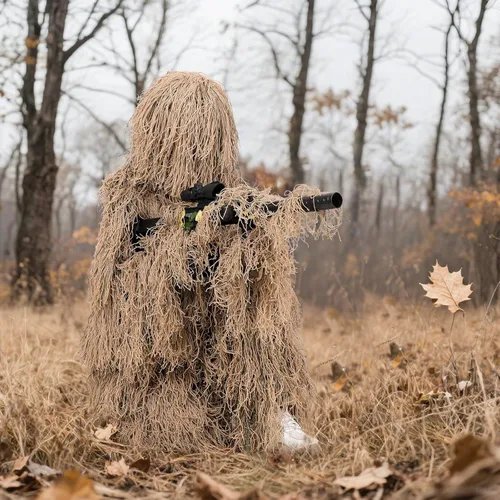 Vista 7 de Ghillie Suit for Men, 5 in 1 3D Camouflage Hunting Suits Camo Hunting Clothes for Adults