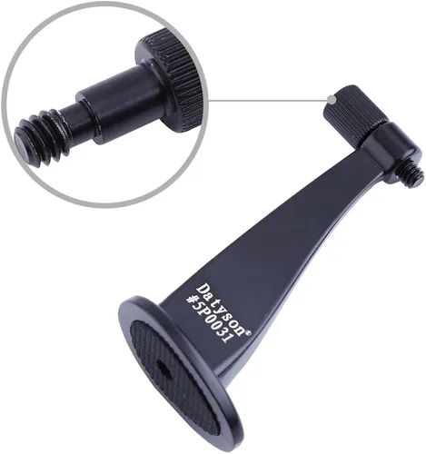 Vista 7 de Richer-R Adaptador de trípode binocular, adaptador binocular de metal negro, soporte de trípodes para telescopio binocular, adaptador de montaje