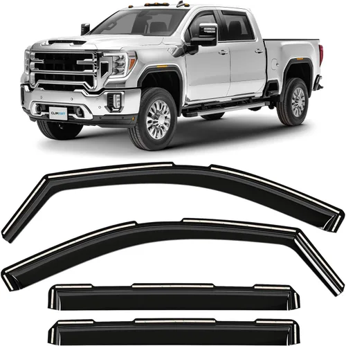 Vista 25 de CLIM ART Protectores de lluvia increíblemente duraderos en el canal para Honda CR-V (CRV) 2017-2022, deflectores de ventana originales, deflector