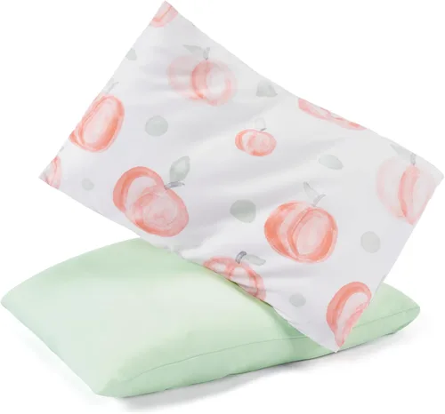 Vista 21 de TILLYOU Paquete de 2 fundas de almohada para niños pequeños con cierre de sobre, 13" x 18" de microfibra sedosa y suave, fundas de almohada de viaje