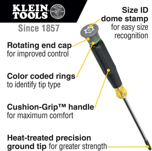 Vista 2 de Klein Tools 85616 Juego de destornilladores Torx de precisión, destornilladores de seguridad TORX a prueba de manipulaciones, ideal
