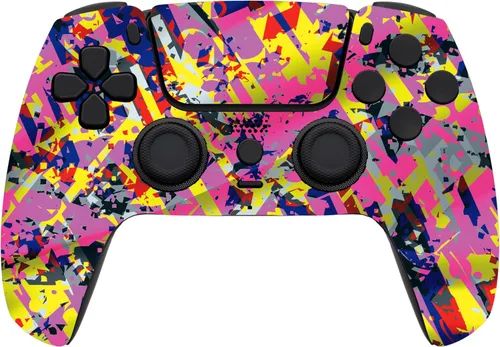 Vista 14 de Custom Wireless Controller Compatible with PS5 - Multiple Designs Available (Abstract Fusion)