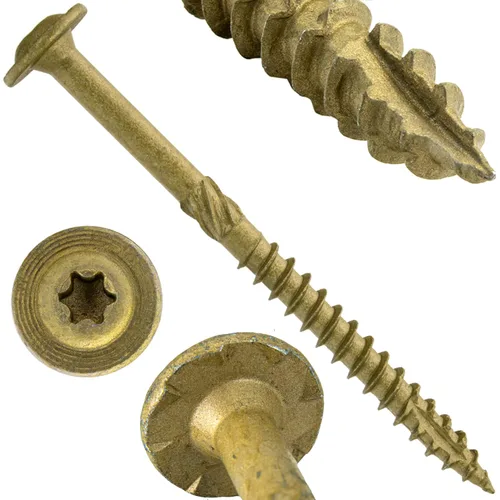 Vista 15 de Jake Sales Tornillo de retraso de construcción #15 x 2 - Tornillo de retraso estructural de alta resistencia Torx/Star Drive - Compatible con ACQ