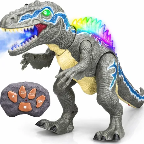 Vista 8 de STEAM Life Juguetes de dinosaurio con control remoto para niños, gran robot Trex para niños, juguetes Trex, robot de dinosaurio electrónico que
