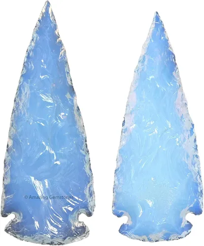 Vista 43 de Amazing Gemstone Punta de flecha de cuarzo Aura de Titanio, cristal y piedra curativa, cabeza de flecha de roca pedernal – 2 a 3 puntas de flecha