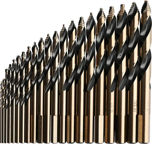 Vista 4 de KnKut Juego de 21 brocas de punto de paso de longitud mecánica 1/16"-3/8" por 64th