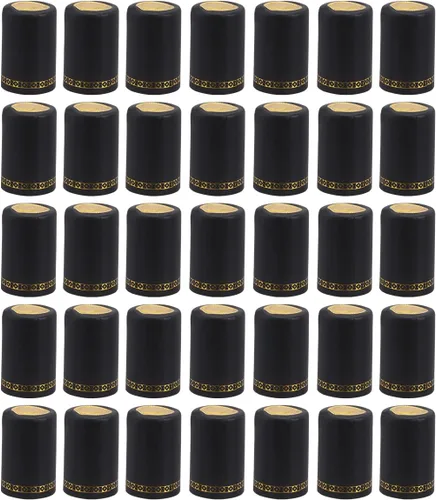 Cabilock 100 tapas retráctiles para botellas de vino, cápsulas termorretráctiles de PVC, cápsulas de envoltura retráctil de vino para bodegas de