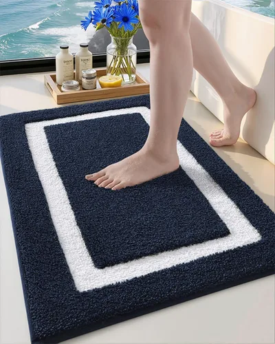 Vista 17 de Color&Geometry Alfombras de baño, de microfibra absorbentes de agua y de secado rápido, antideslizantes, lavables a máquina, extra suaves