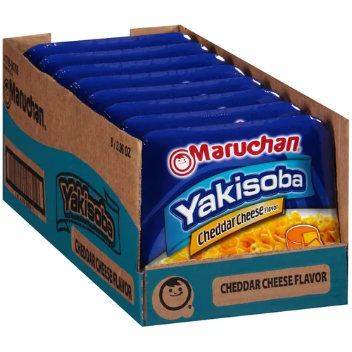 Maruchan Yakisoba - Sabor a queso cheddar, 3.96 onzas, paquete de 8, (4178990766)